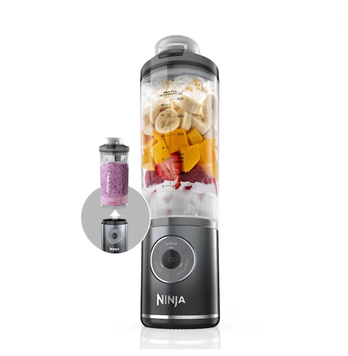 Licuadora portátil Ninja Blast Max™ en Cool Grey