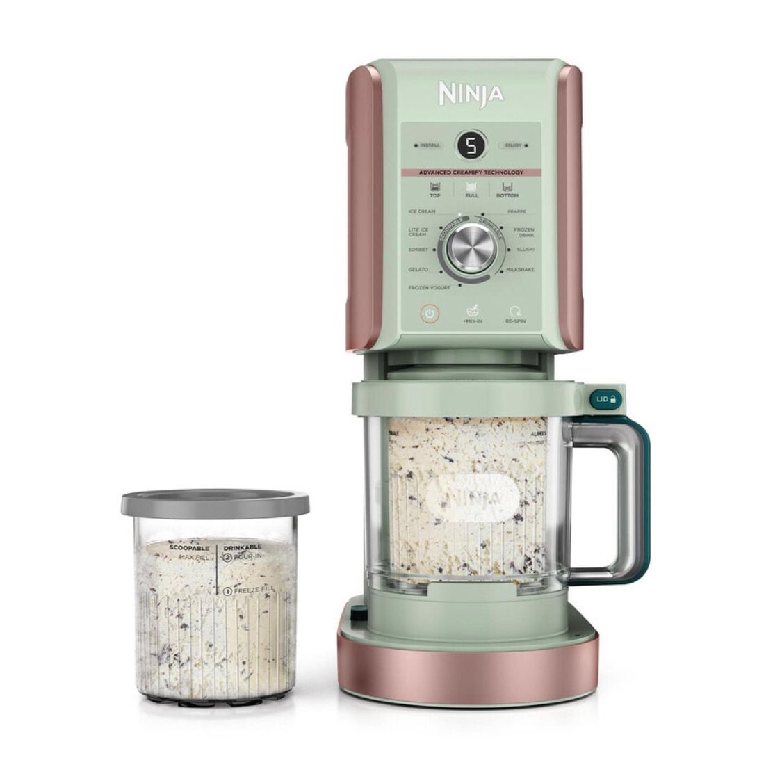 Máquina de helados y bebidas congeladas Ninja CREAMi Deluxe 10 en 1 NC501UKMTPK