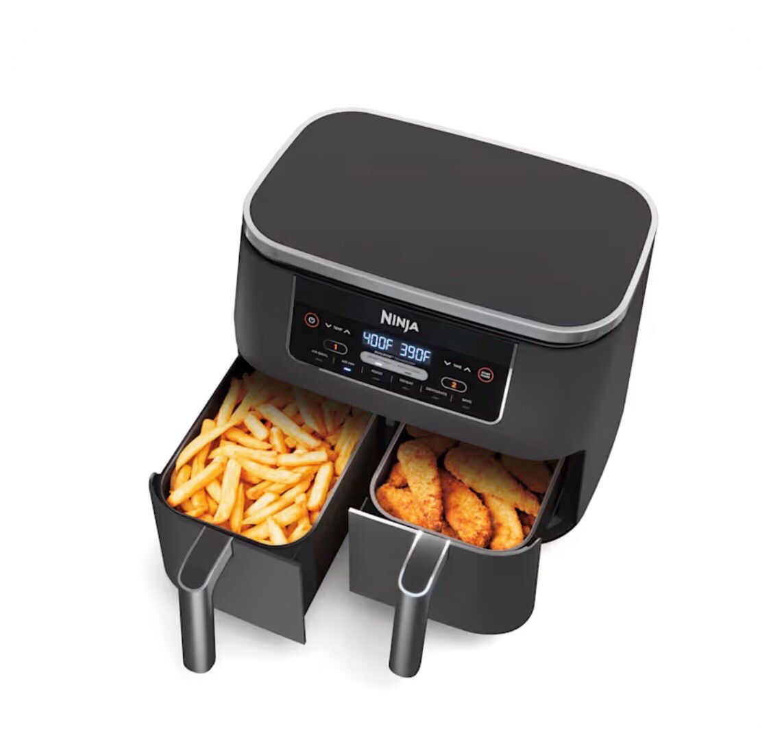Freidora de aire Ninja® Foodi® 6 en 1 de 8 cuartos de galón con 2 cestas y tecnología DualZone™