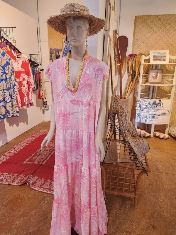 Aloha Tahiti long dress pink
