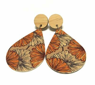 Vintage Floral Teardrop Dangles Vintage Floral Teardrop Dangles