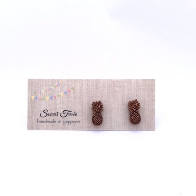 Wooden Pineapple Studs #2 (Small) Wooden Pineapple Studs #2 (Small)