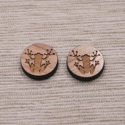 Wooden Circle Frog Studs (Large) Wooden Circle Frog Studs (Large)