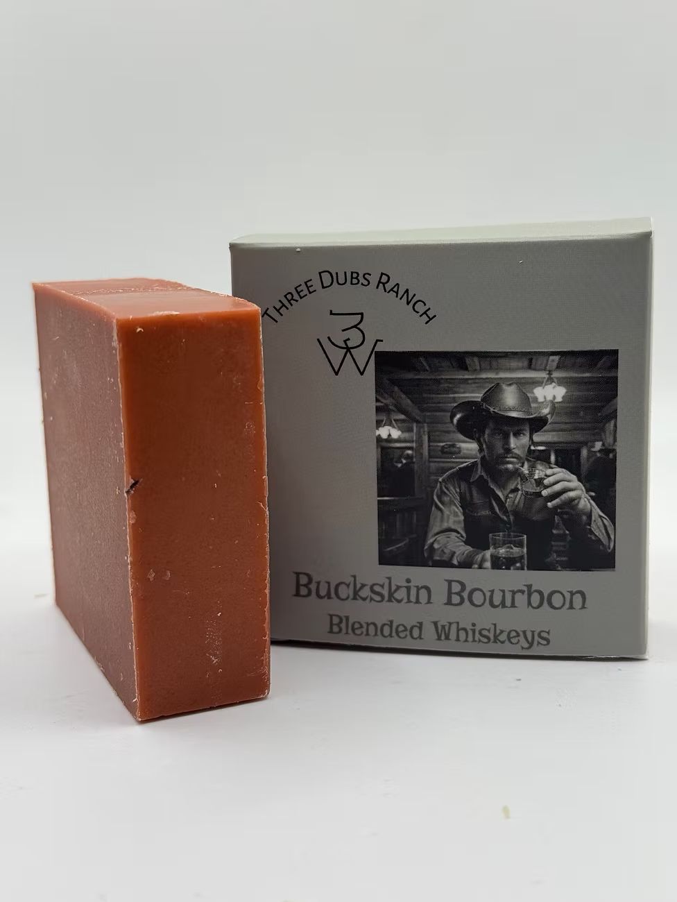 Soap-Buckskin Bourbon: Smoked Whiskey scented Soap Bar. 3.25oz bar