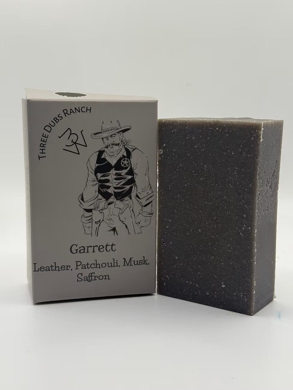 Soap-Garrett: Leather, Musk, Patchouli, Saffron, Almond Scented 3.25 oz Soap Bars