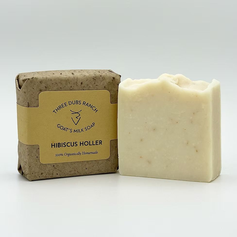 Soap-Hibiscus Holler: Peach Hibiscus scented 3.25 oz soap bars
