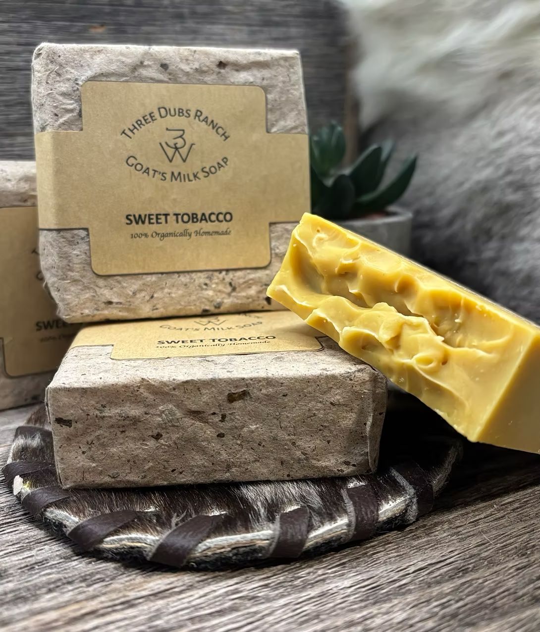 Soap-Sweet Tobacco: Sweet Tobacco scented 3.25 oz soap bars
