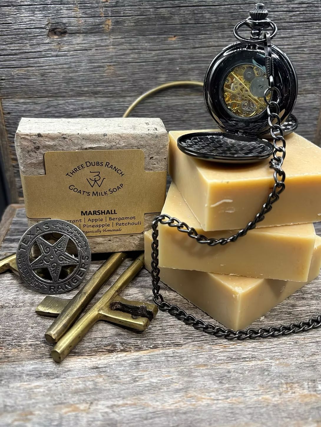 Soap-Marshall: Mixed fruits, patchouli, pepper, musk scented 3.25 oz soap bars
