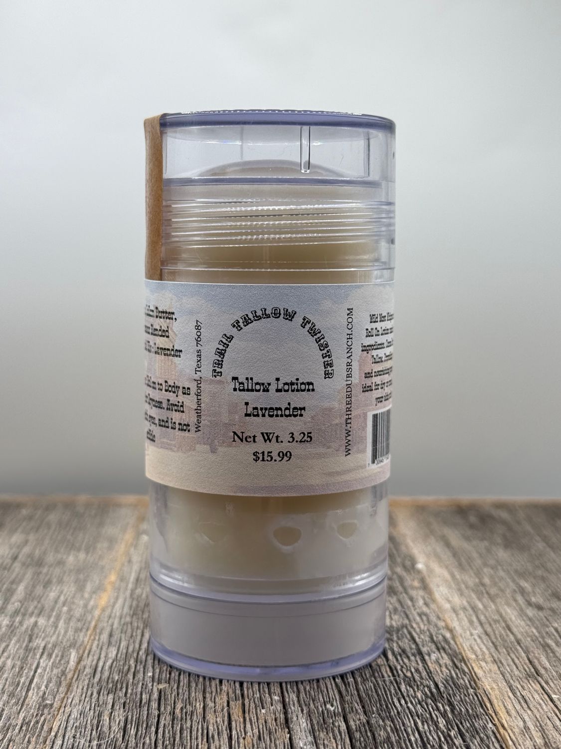 Tallow Twist  Lotions:  Lavender