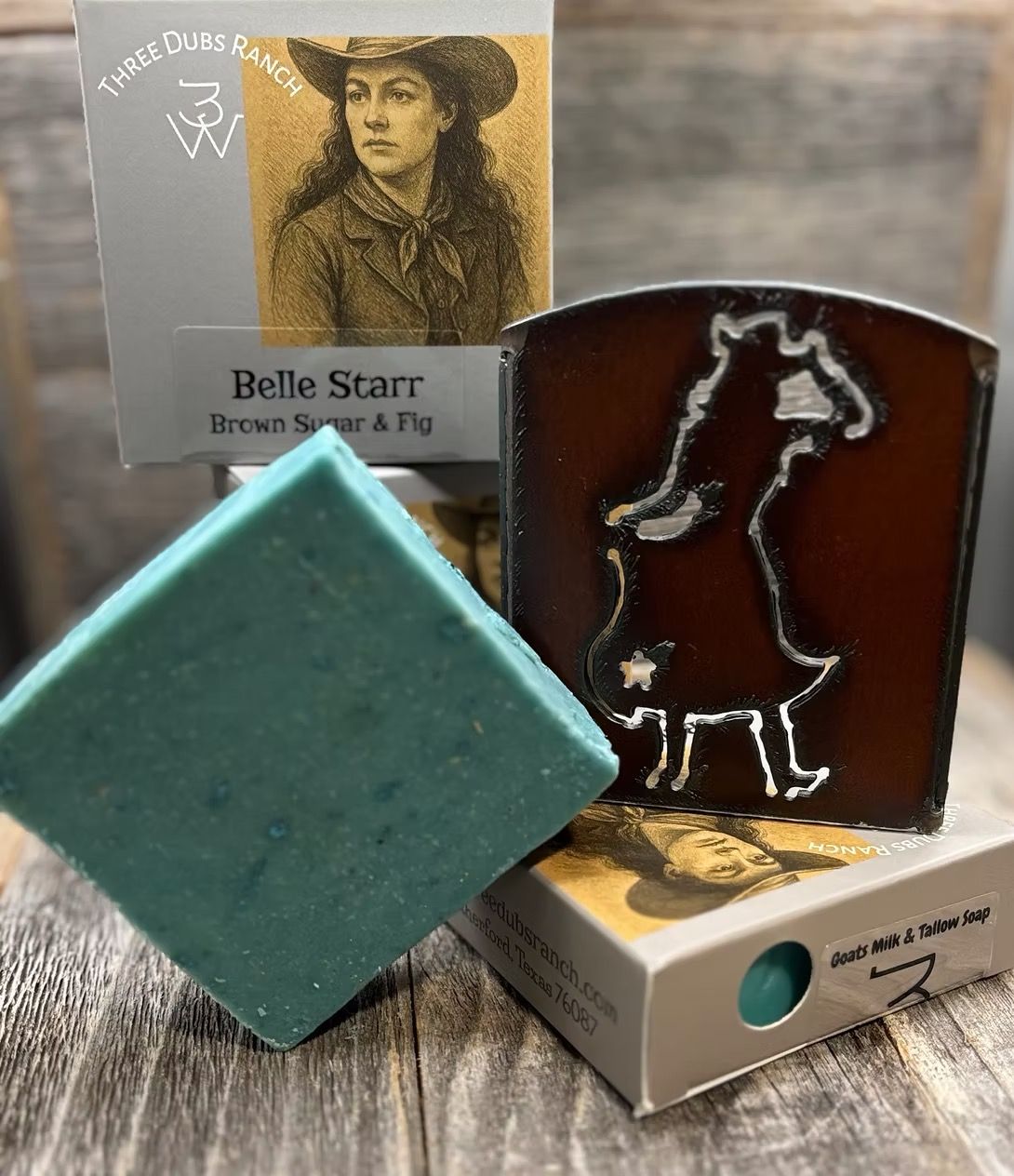 Soap-Belle Starr: Brown Sugar &amp; Fig Scented 3.25 oz Soap Bar