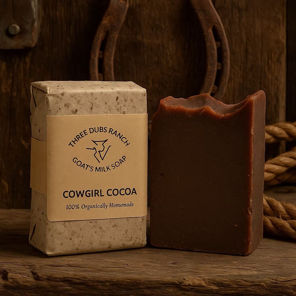 Soap-Cowgirl-Cocoa: Dark Chocolate Cocoa 3.25 oz scented soap bars