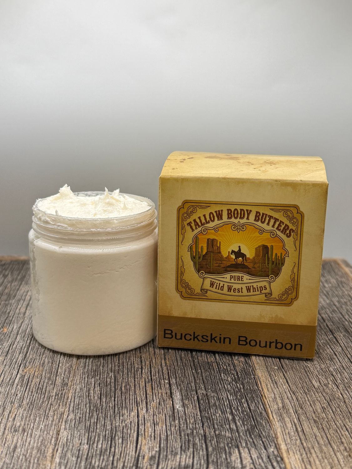 WWW Buckskin Bourbon  Wild West Whips Tallow Body Butters (Whiskey and Bourbon)