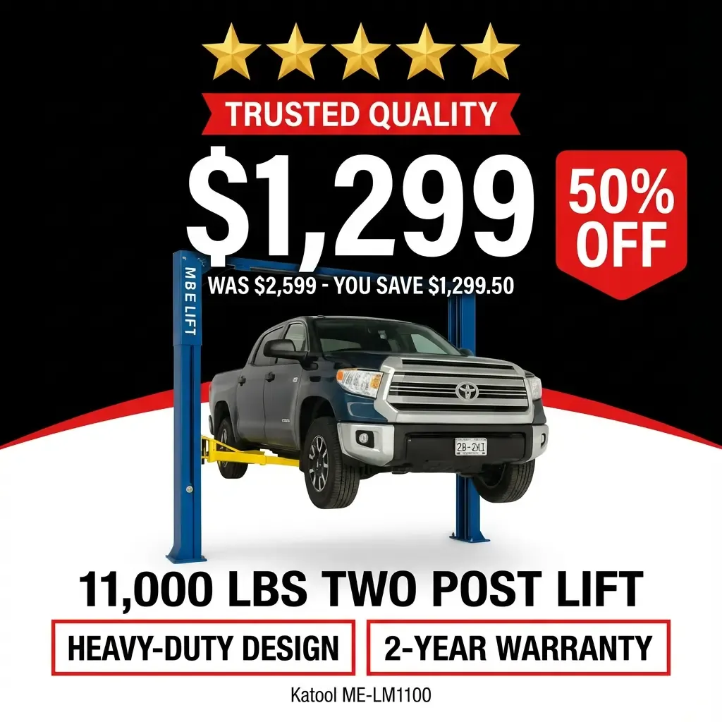 Katool ME-LM1100 Single Lock Release Two Post Vehicle Lift 11,000lbs — Full Payment