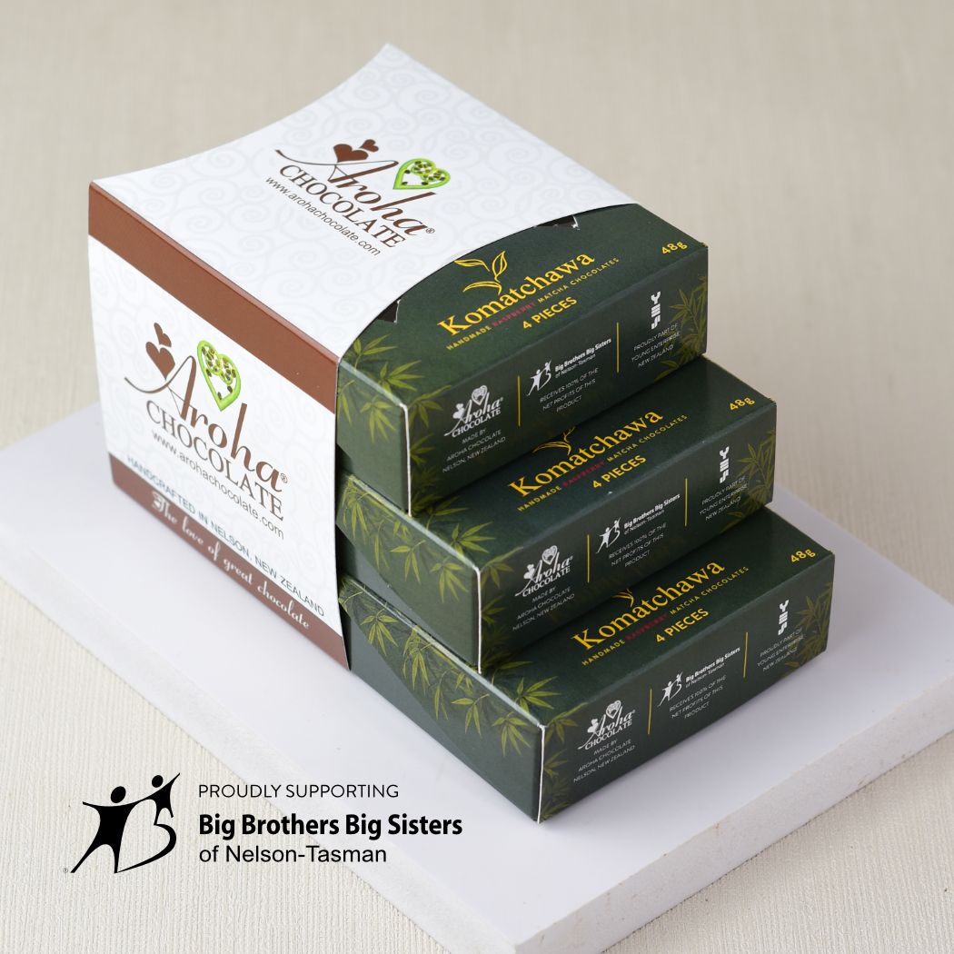 Handmade Raspberry Matcha Chocolate - 12 pieces