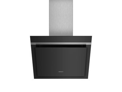 Siemens iQ300 Chimney hood, 60 cm Inclined glass design black with glass canopy
