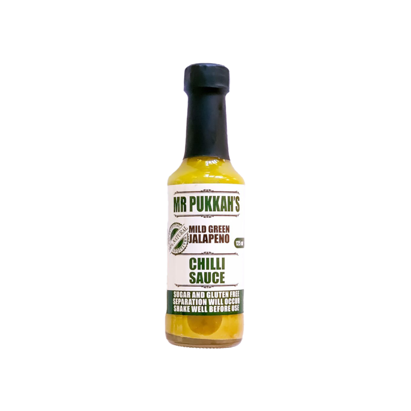 Mr Pukkah&#39;s - Mild Green Jalepeno Chilli Sauce