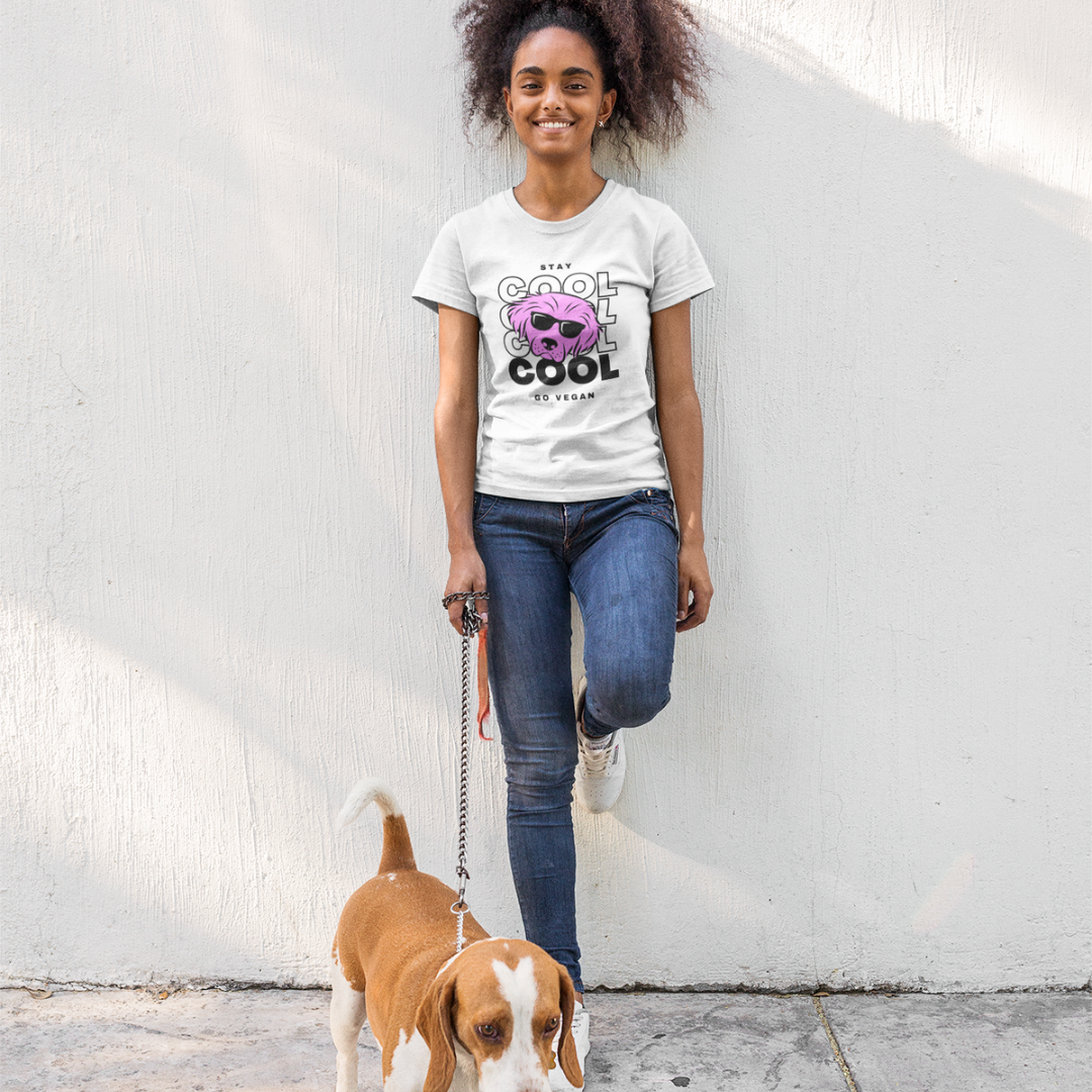 Vegan Streetfood Tee - Stay Cool Psychedelic Doggo