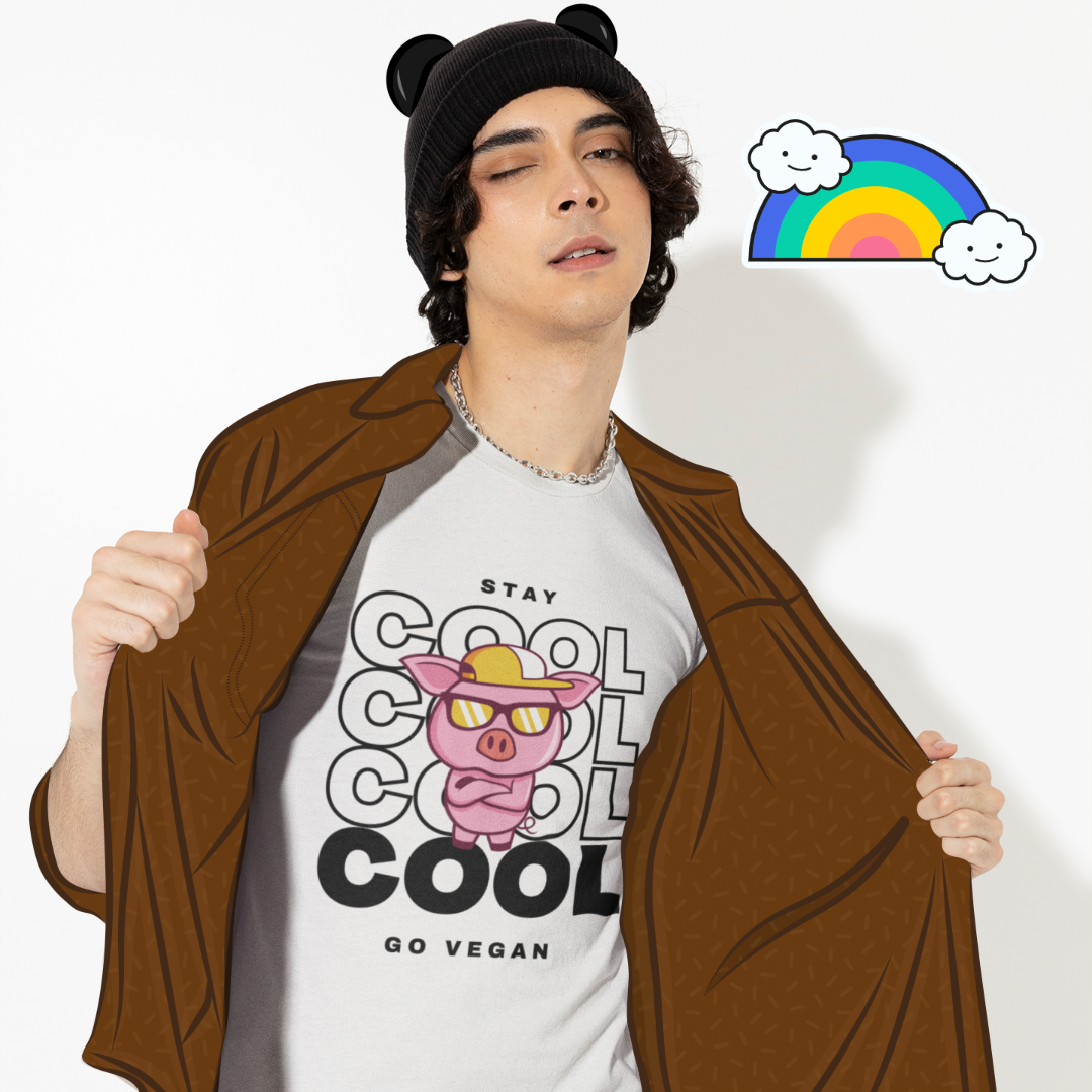 Vegan Streetfood Tee - Stay Cool Shady Pig
