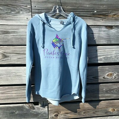 Ladies' Preppy Marlin Washed Hooded Sweatshirt Ladies' Preppy Marlin Washed Hooded Sweatshirt