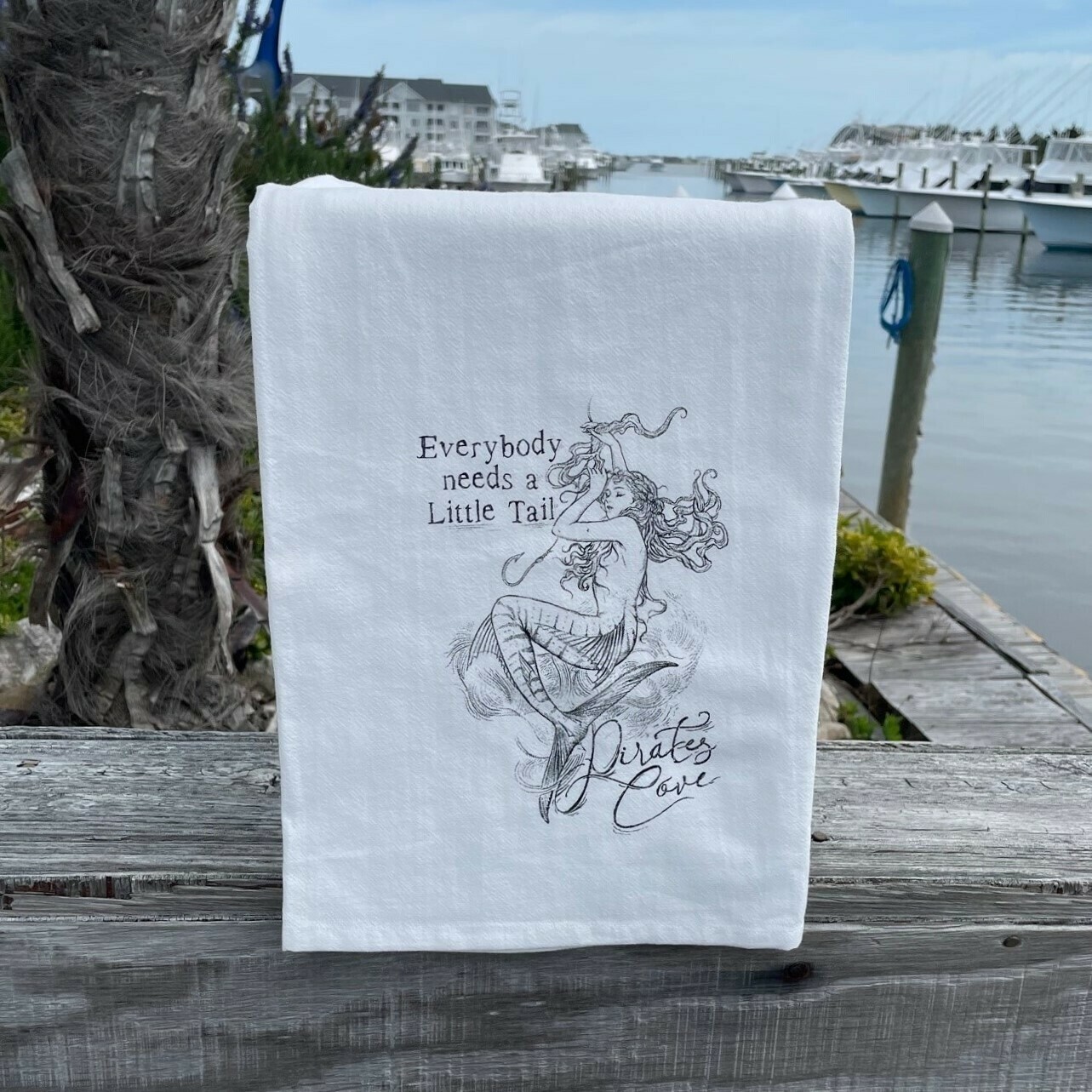 Pirate's Cove Flour Sack Dish Towel Mermaid Pirate's Cove Flour Sack Dish Towel Mermaid