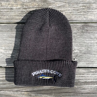 Waffle Knit Marlin Embroidered Beanie