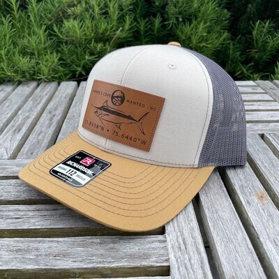 Pirates Cove Leather GPS Patch Trucker Hat