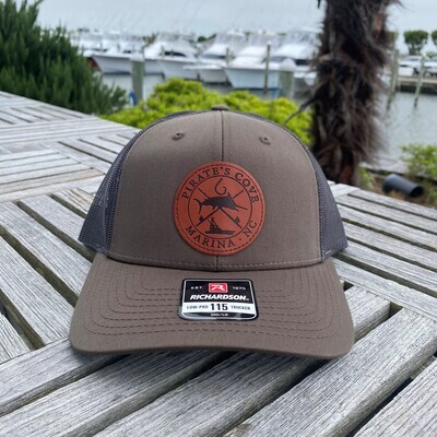 PC Circle Icon Leather Patch 115 Richardson Trucker Hat