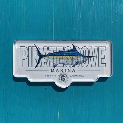 Pirate's Cove Acrylic Big Letter Marlin Magnet