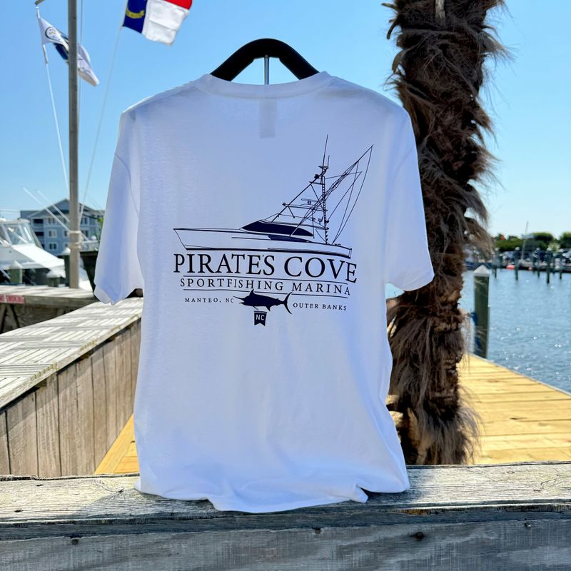 PC Charter Boat Short Sleeve T-Shirt, Color: White, Size: Small