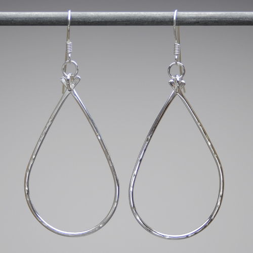 Sterling Silver Large Teardrop