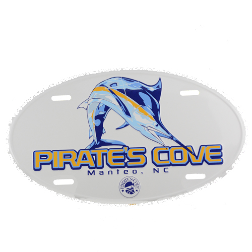 License Plate Pirate's Cove Oval Marlin License Plate Pirate's Cove Oval Marlin