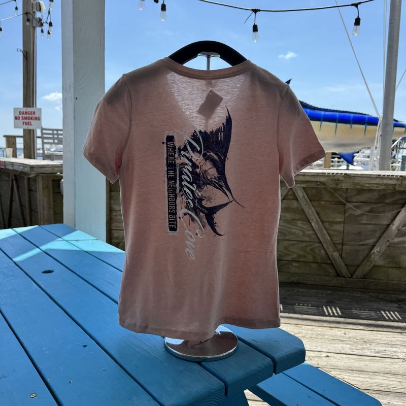 Leaping Sail Ladies V Neck