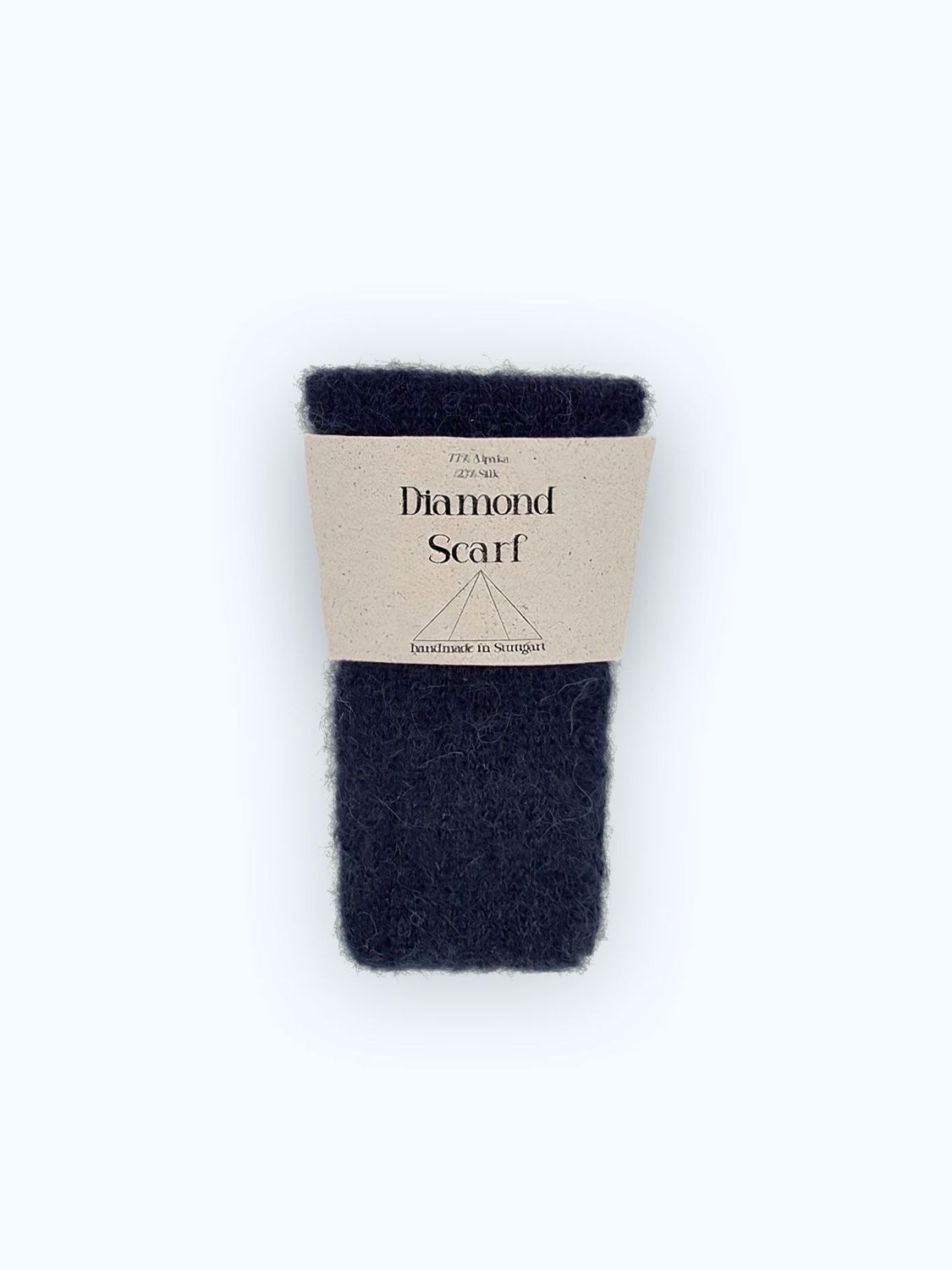 Diamond Scarf - chmaler flauschiger Schal in marine