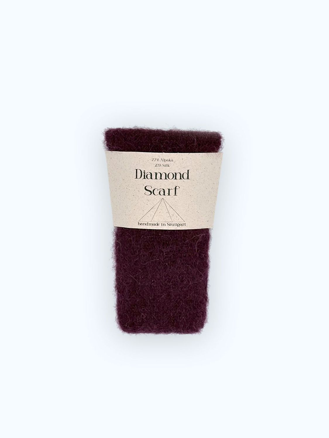 Diamond Scarf -chmaler flauschiger Schal in pflaume