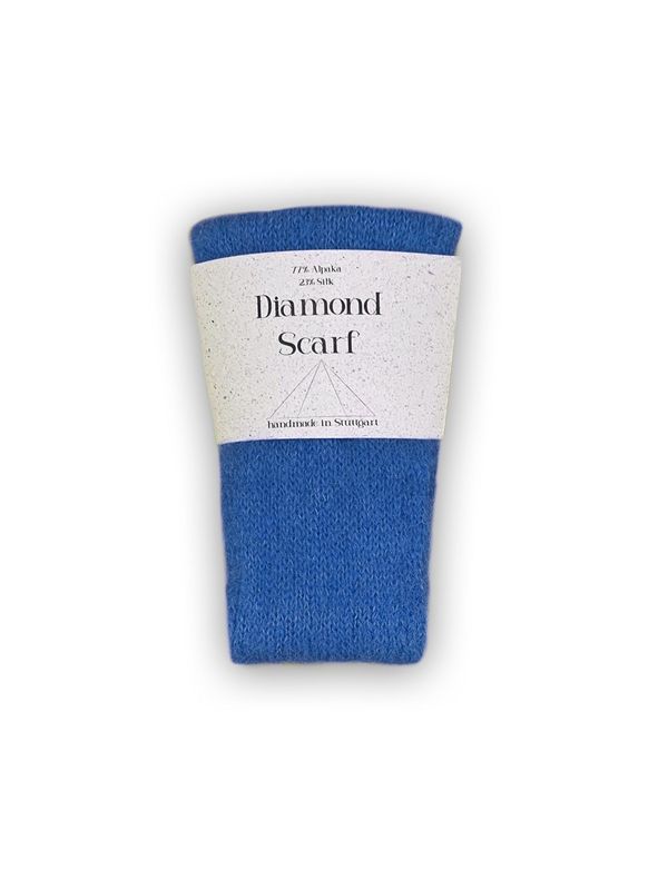 Diamond Scarf - chmaler flauschiger Schal in kobalt Diamond Scarf - chmaler flauschiger Schal in kobalt