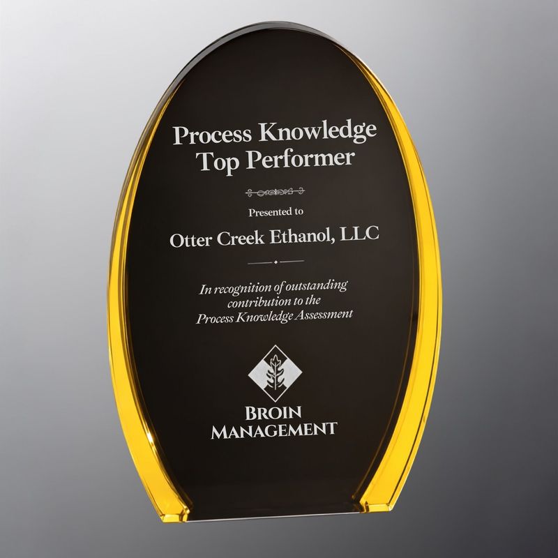 Black/Gold Illuminary Oval Acrylic Award Black/Gold Illuminary Oval Acrylic Award