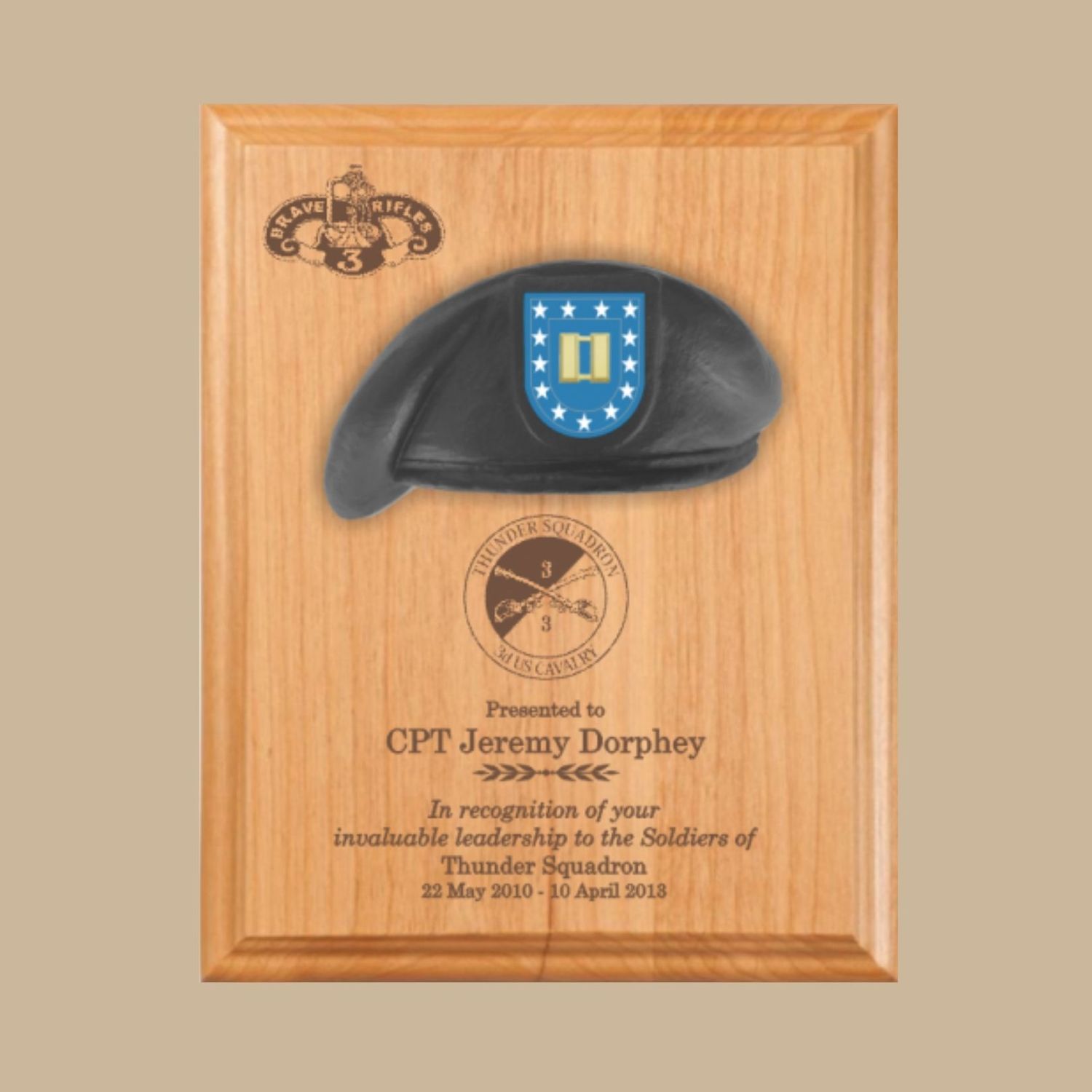 Army Beret Plaque