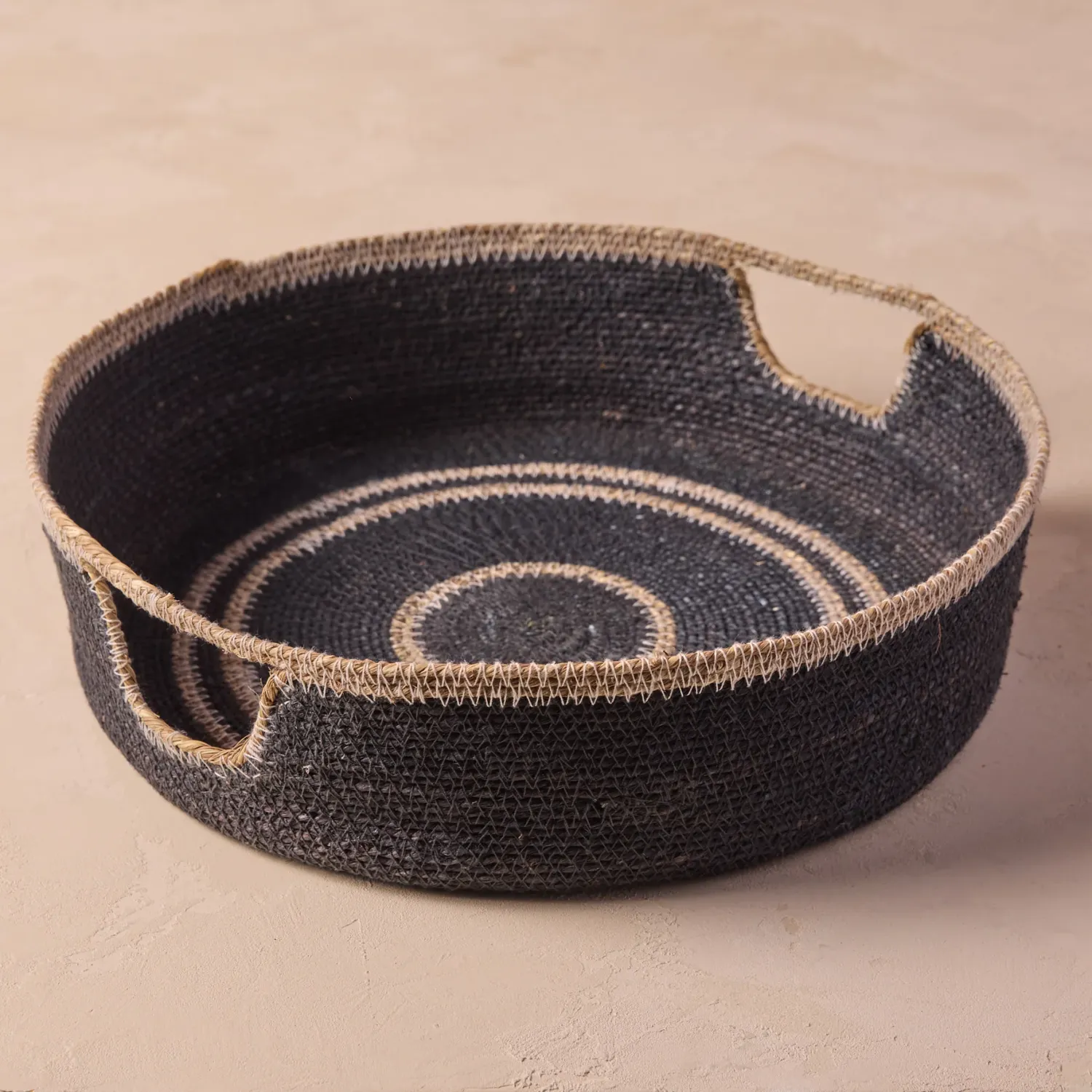 Hydra Woven Seagrass Bowl - Navy