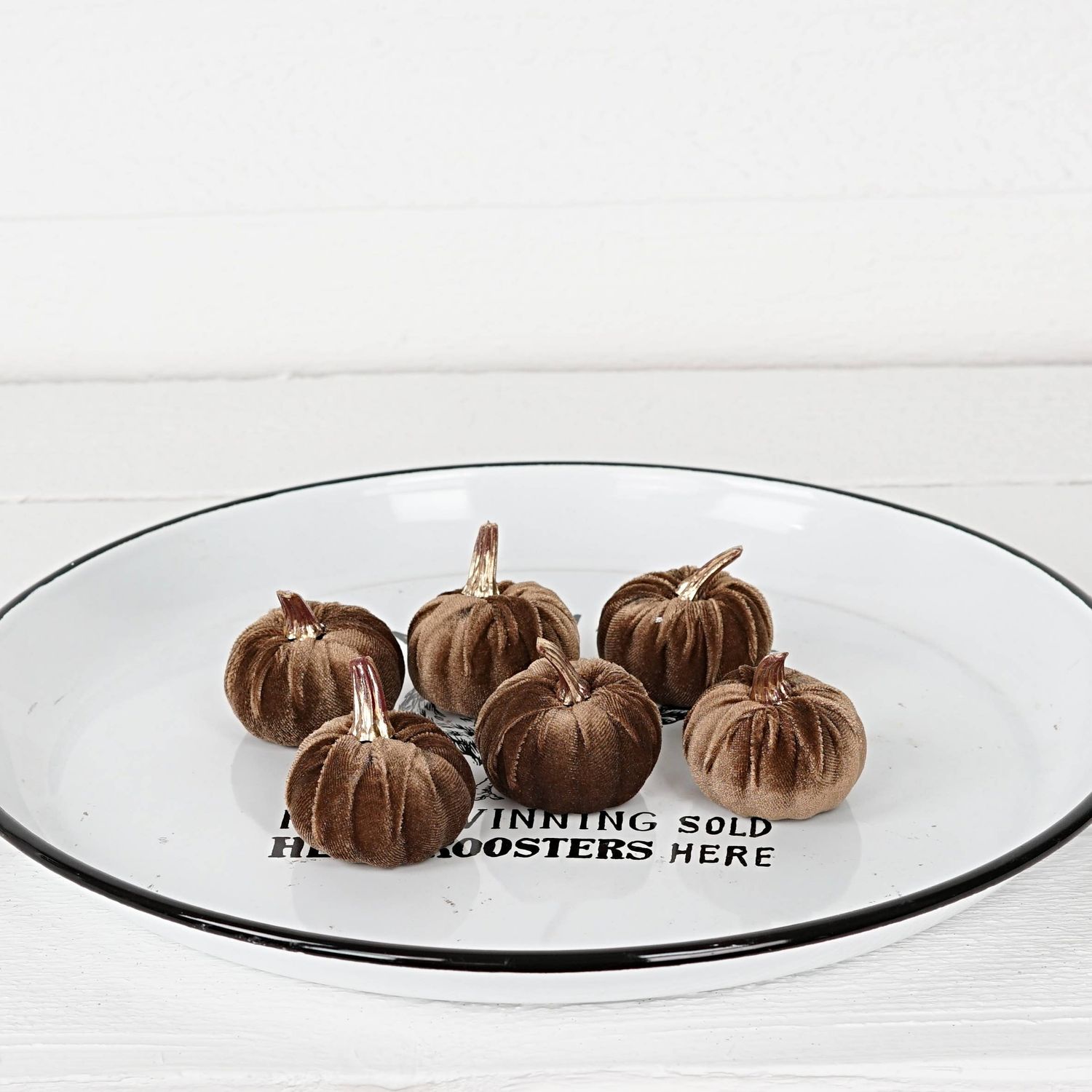 Velvet Pumpkin 2" Brown (Bag of 6)