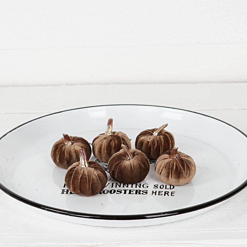 Velvet Pumpkin 2" Brown (Bag of 6)