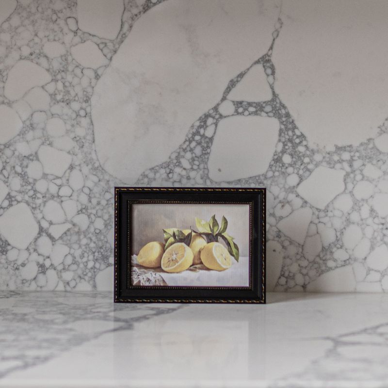 Muted Lemon Citrus | French Country Black Framed Art: 8 x 10