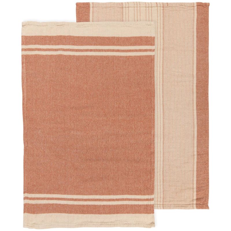 Linea Cinnamon Stick Woven Dishtowels - Set of 2