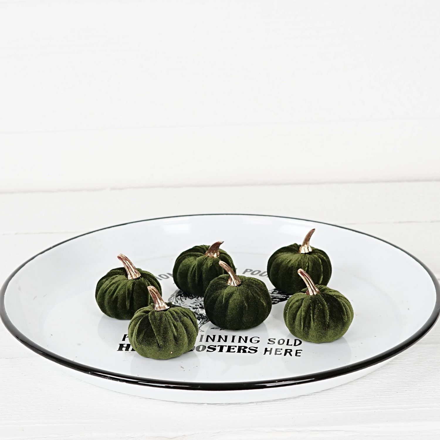 Velvet Pumpkin 2" Green (Bag of 6)