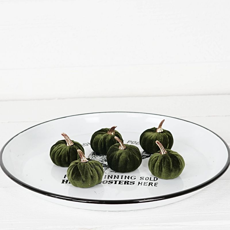 Velvet Pumpkin 2" Green (Bag of 6)