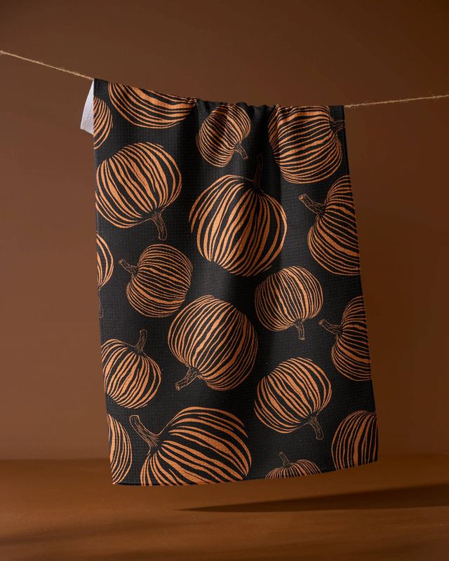 Pumpkin Noir Tea Towel
