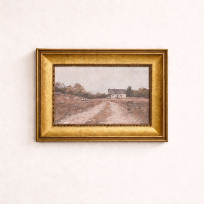 Vintage Farm House | Antique Brass Framed Art 5 x 7