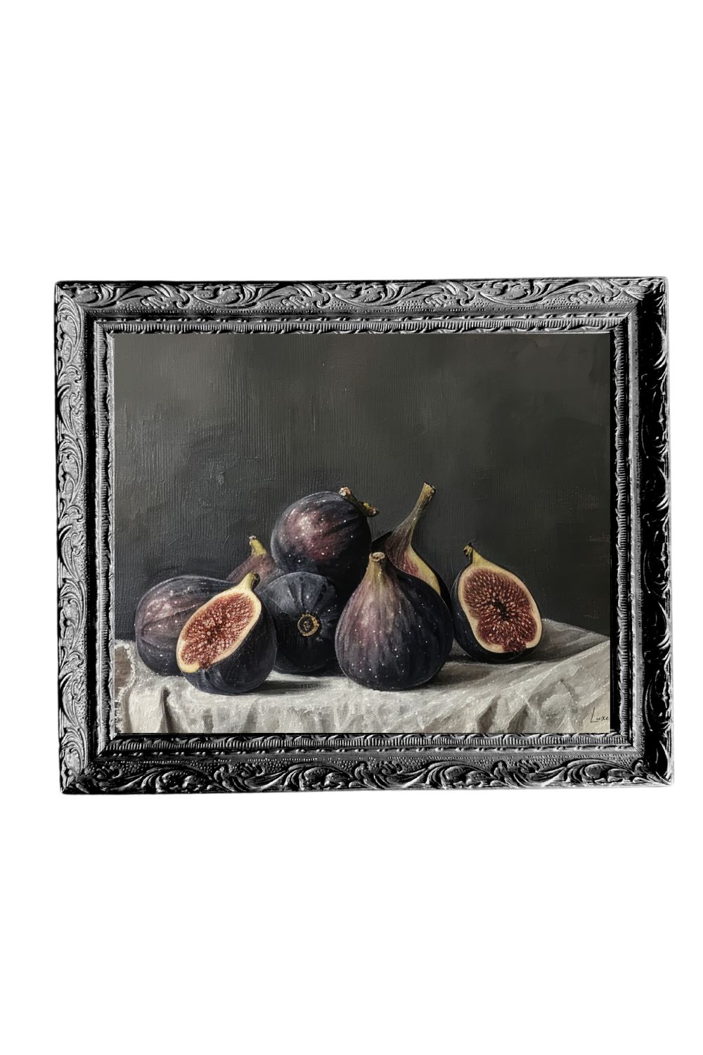 Seasonal Fig | French Black Mould Framed Art: 12 x 16