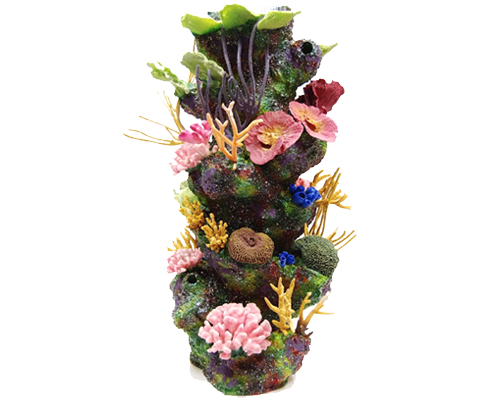 Neptune Pillar w/ coral &amp; in-reef plumbing 26 x 42.5