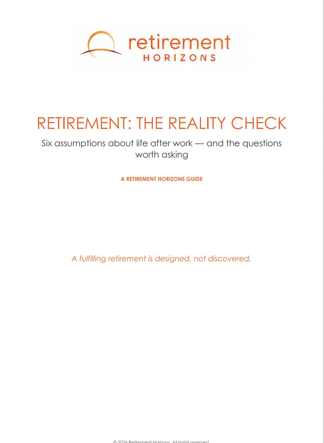 RETIREMENT: THE REALITY CHECK EBOOK