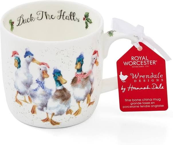 Wrendale Duck The Halls 14oz Christmas Mug